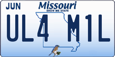 MO license plate UL4M1L