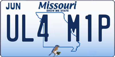 MO license plate UL4M1P