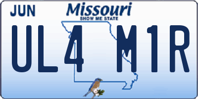 MO license plate UL4M1R