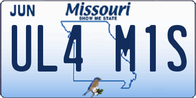 MO license plate UL4M1S