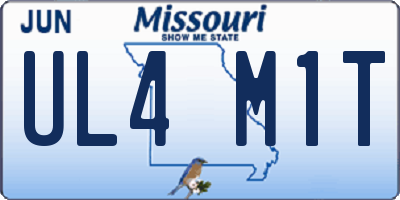 MO license plate UL4M1T
