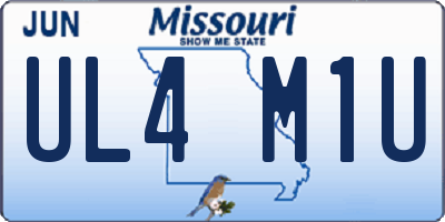 MO license plate UL4M1U