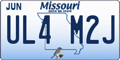 MO license plate UL4M2J