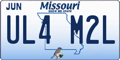 MO license plate UL4M2L