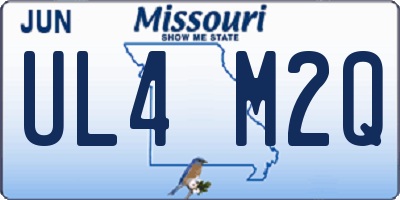 MO license plate UL4M2Q