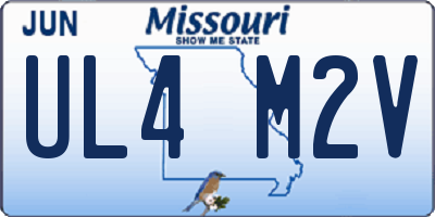 MO license plate UL4M2V
