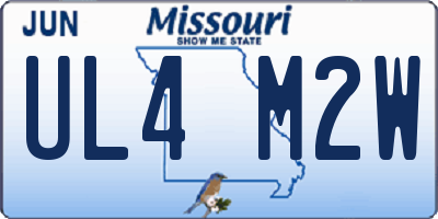 MO license plate UL4M2W