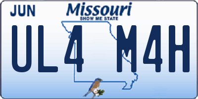 MO license plate UL4M4H