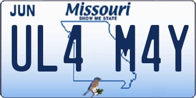 MO license plate UL4M4Y