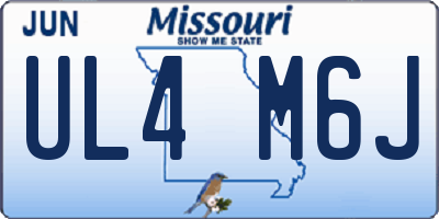 MO license plate UL4M6J
