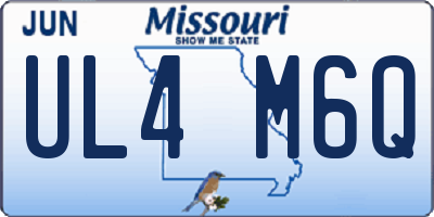 MO license plate UL4M6Q