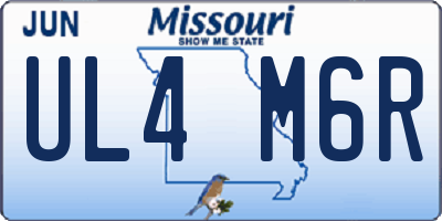 MO license plate UL4M6R