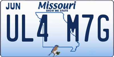 MO license plate UL4M7G