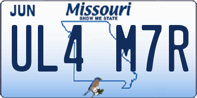 MO license plate UL4M7R