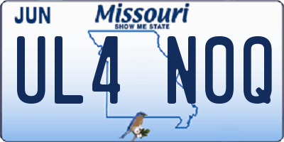 MO license plate UL4N0Q