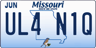 MO license plate UL4N1Q