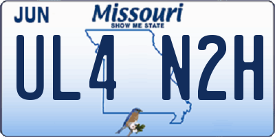 MO license plate UL4N2H