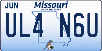 MO license plate UL4N6U