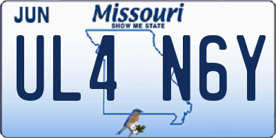 MO license plate UL4N6Y