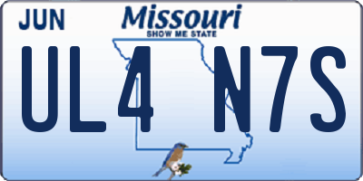 MO license plate UL4N7S