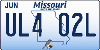 MO license plate UL4O2L