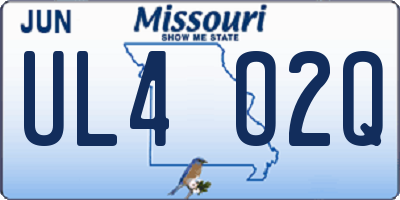 MO license plate UL4O2Q