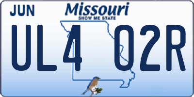 MO license plate UL4O2R