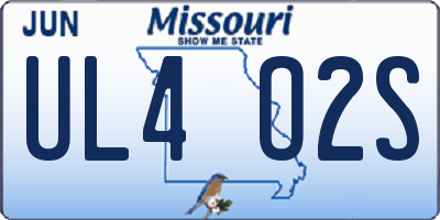 MO license plate UL4O2S
