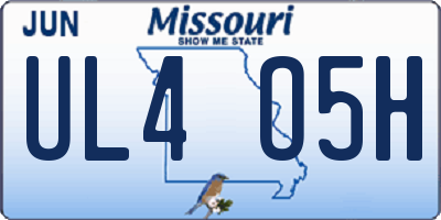 MO license plate UL4O5H