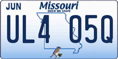 MO license plate UL4O5Q