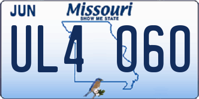 MO license plate UL4O6O