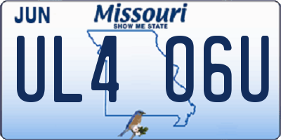 MO license plate UL4O6U
