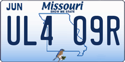 MO license plate UL4O9R