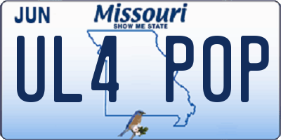 MO license plate UL4P0P
