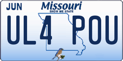 MO license plate UL4P0U