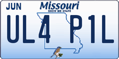 MO license plate UL4P1L