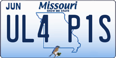 MO license plate UL4P1S