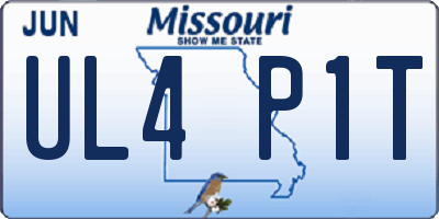 MO license plate UL4P1T