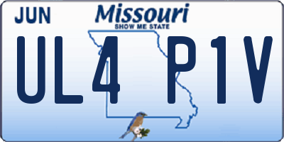 MO license plate UL4P1V