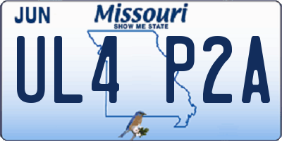 MO license plate UL4P2A