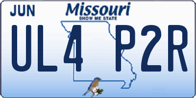 MO license plate UL4P2R