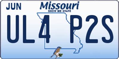 MO license plate UL4P2S