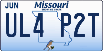 MO license plate UL4P2T