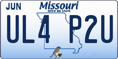 MO license plate UL4P2U