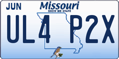 MO license plate UL4P2X