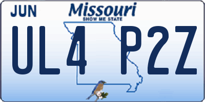 MO license plate UL4P2Z