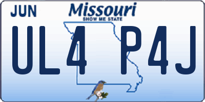 MO license plate UL4P4J