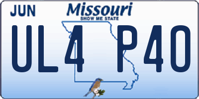 MO license plate UL4P4O