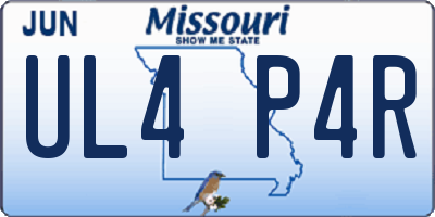 MO license plate UL4P4R