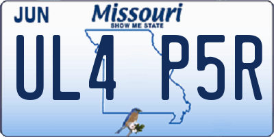 MO license plate UL4P5R